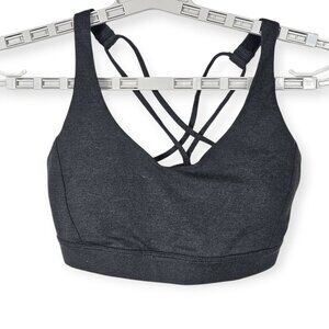 prAna Every Minute Bra Charcoal Heather Grey Women's XS